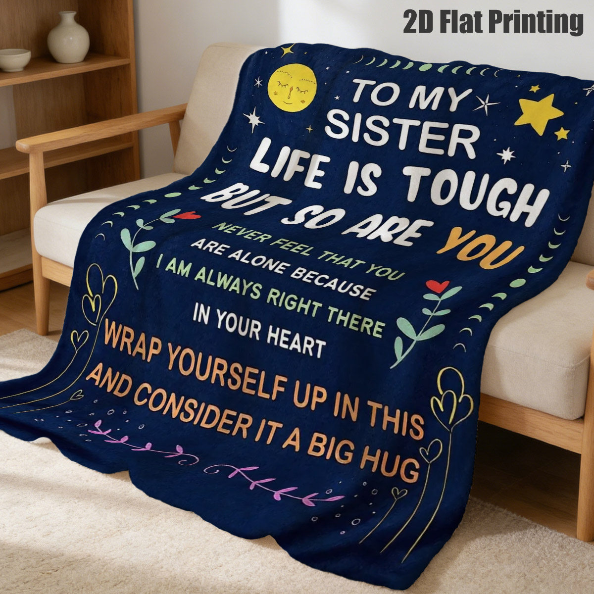Home Office Room Inspiration - Couverture en flanelle avec citation inspirante